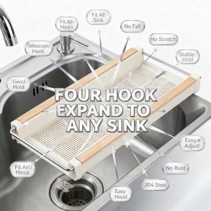🥬 Expand Your Kitchen Efficiency With A Flexible Sink Colander Designed For Washing, Draining & Organizing