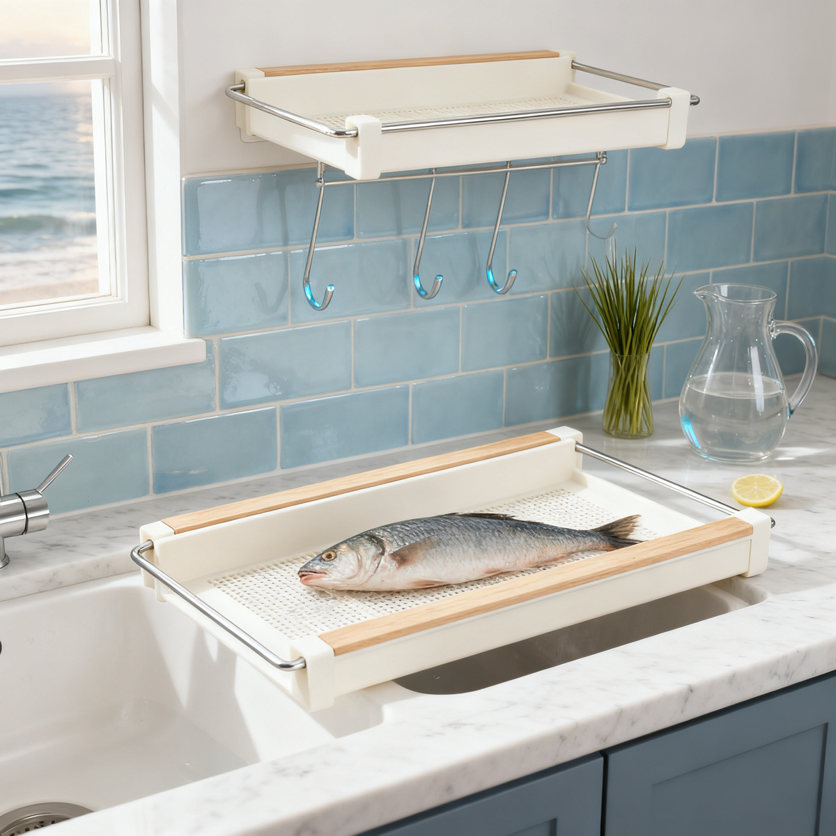 🥬 Expand Your Kitchen Efficiency With A Flexible Sink Colander Designed For Washing, Draining & Organizing
