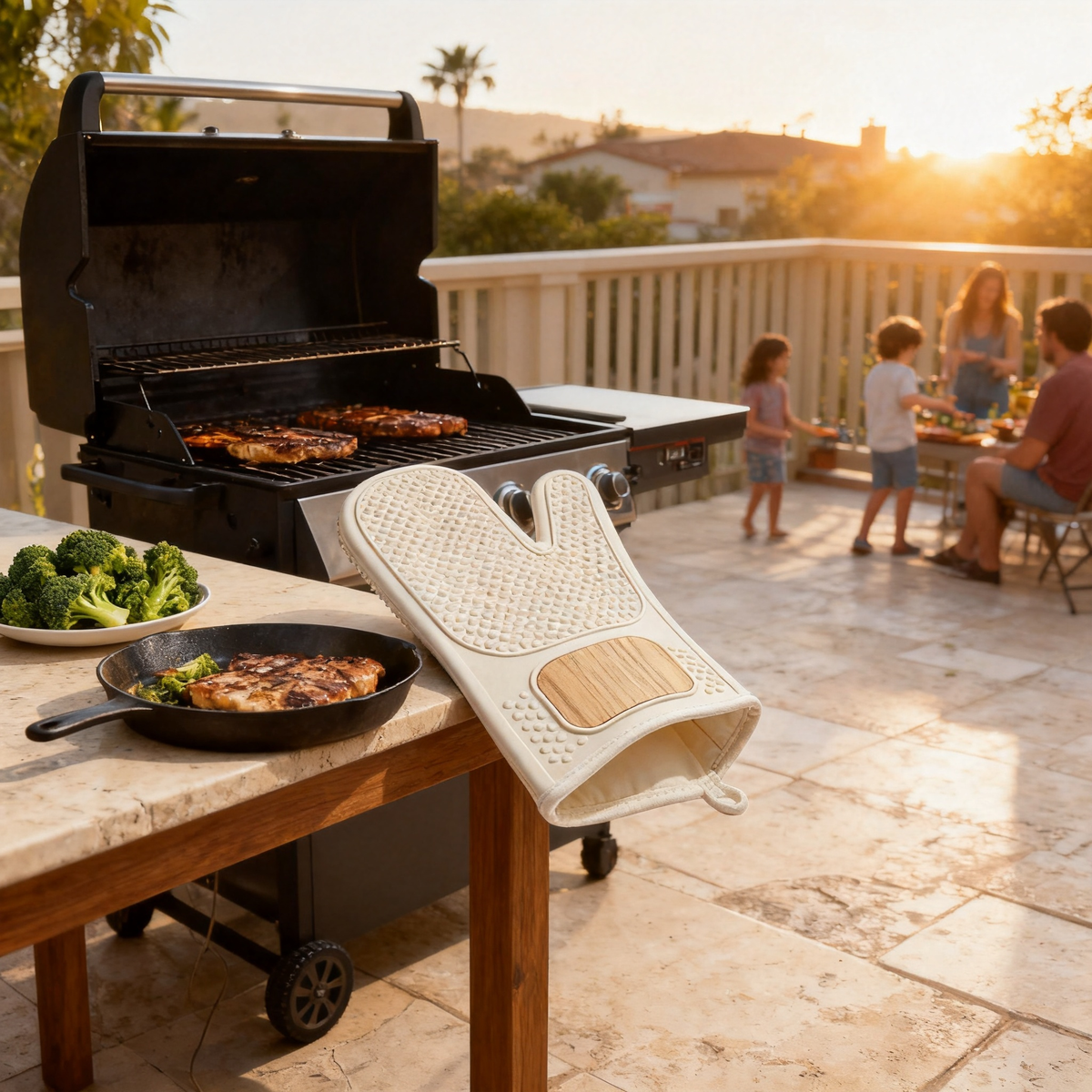 🧤 Heat Without Fear — Premium Silicone Oven Mitt Designed for Safer, More Comfortable Cooking