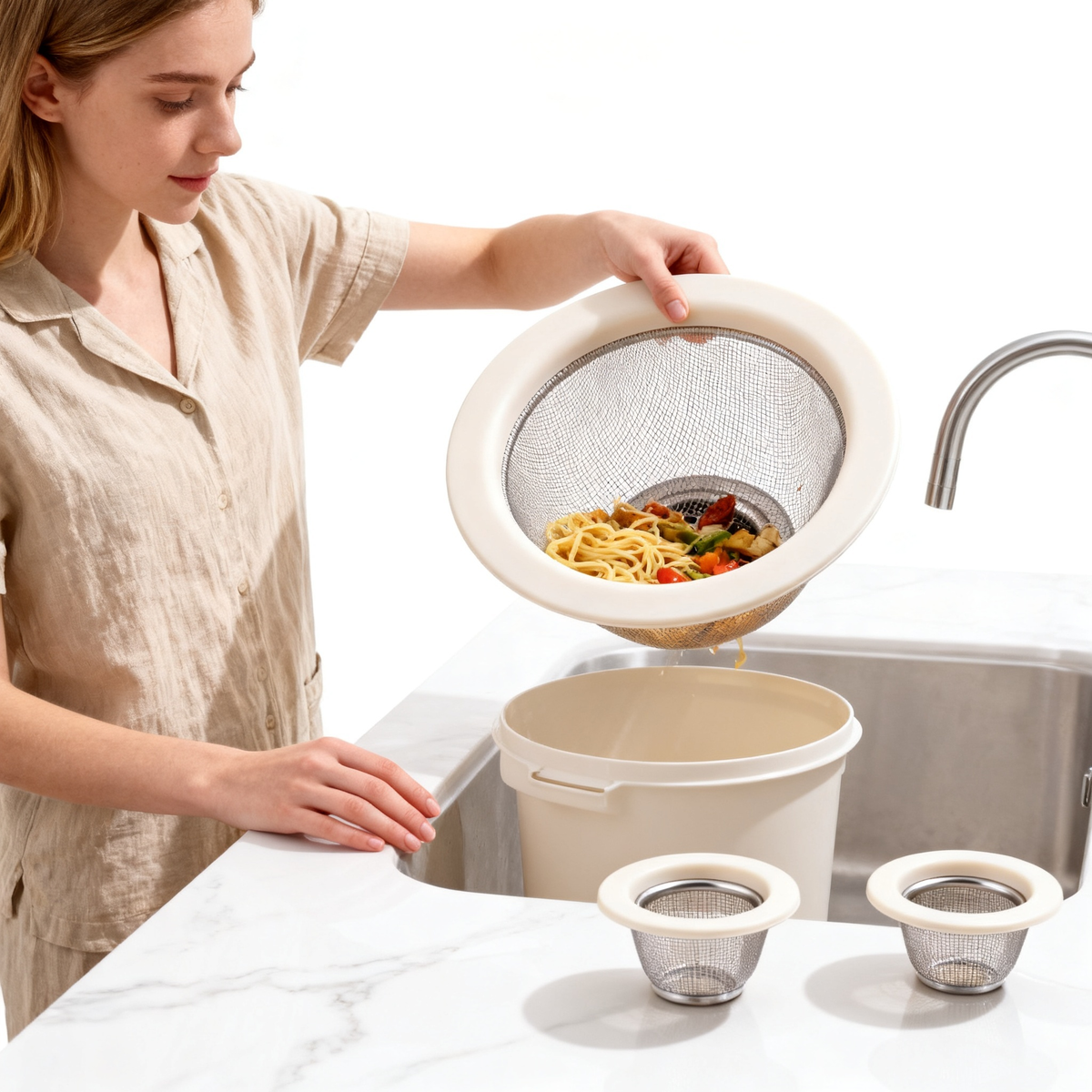 🥗 Smart Kitchen Drain Basket — The Ultimate Solution for Faster Washing, Cleaner Food Prep & Effortless Drainage