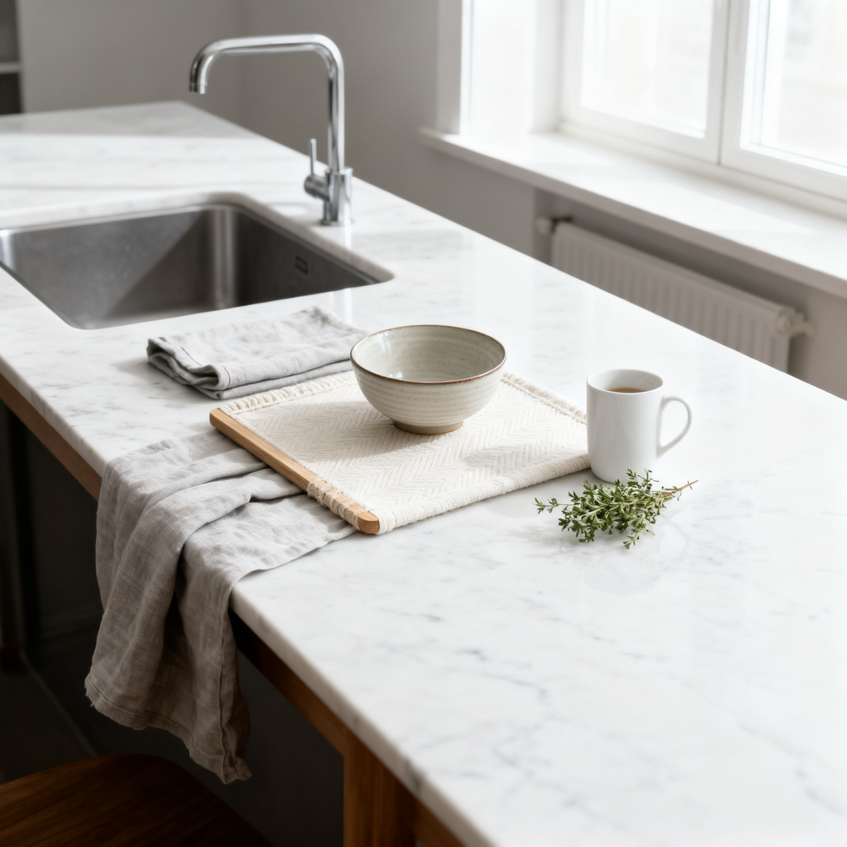 🌿 Keep Your Kitchen Beautiful & Dry — Premium Wooden Edge Absorbent Mat Designed for Cleaner Countertops