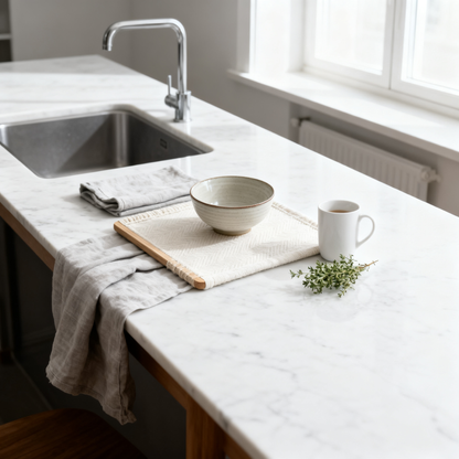 🌿 Keep Your Kitchen Beautiful & Dry — Premium Wooden Edge Absorbent Mat Designed for Cleaner Countertops