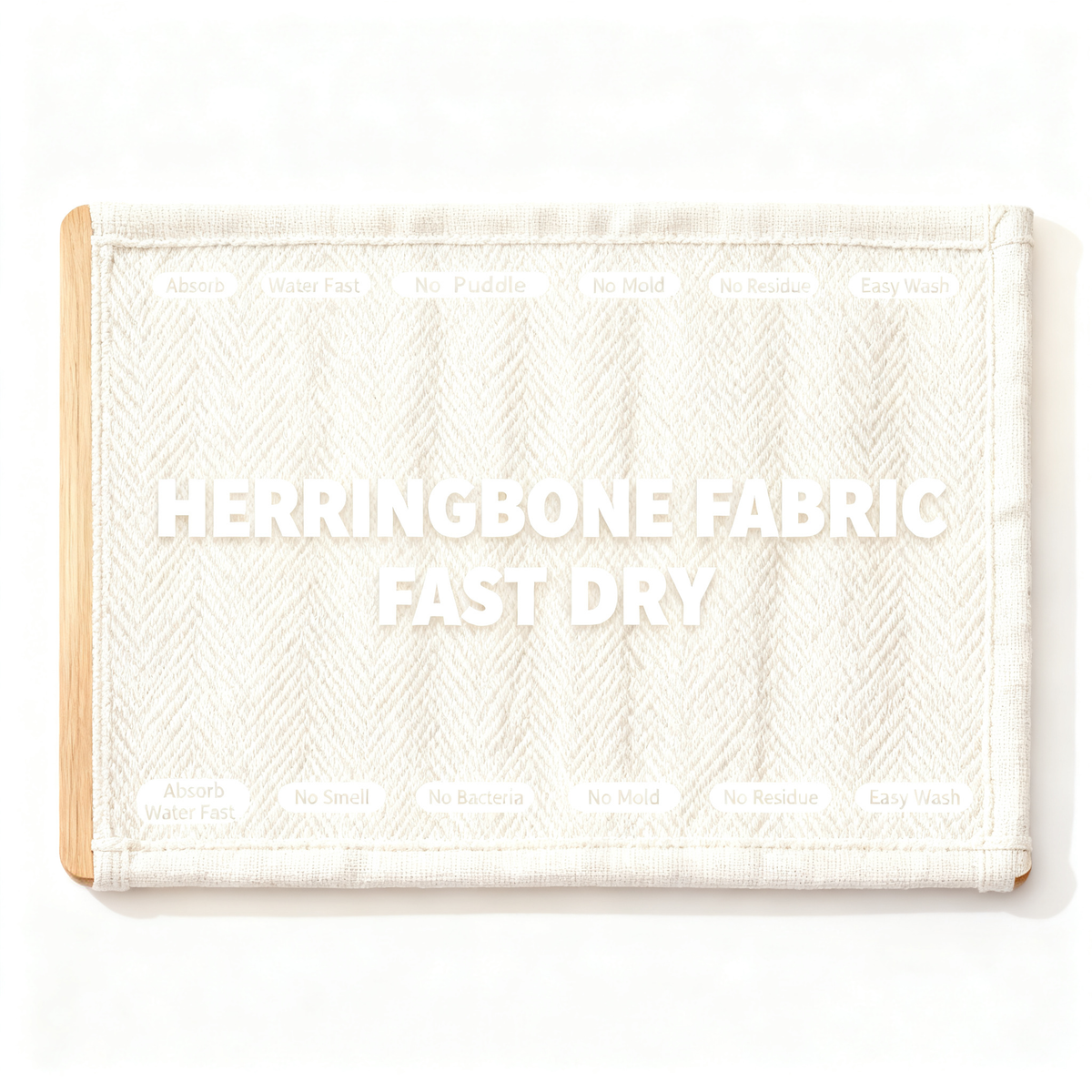 🌿 Keep Your Kitchen Beautiful & Dry — Premium Wooden Edge Absorbent Mat Designed for Cleaner Countertops