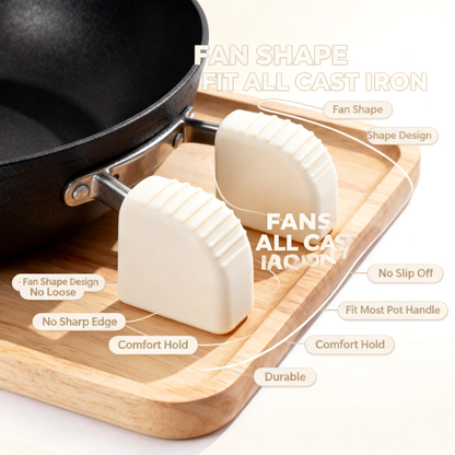🖐️ No More Hot Handles — Premium Silicone Cast Iron Handle Cover Designed for Safer Cooking