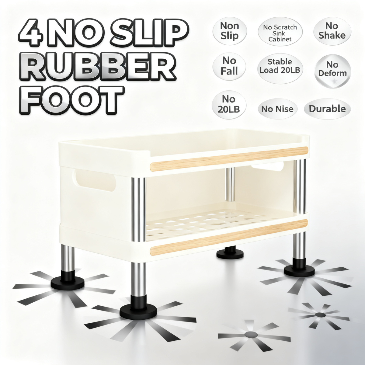 🏠 Maximize Your Kitchen Space — Premium Double Layer Countertop Organizer Rack for a Cleaner & More Efficient Home
