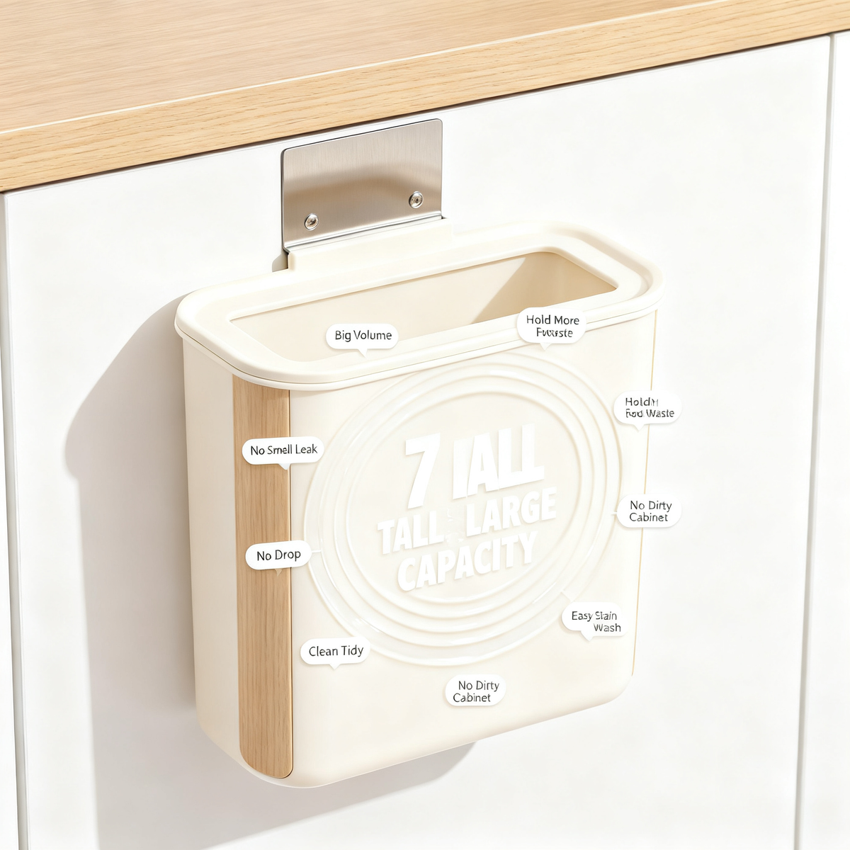 🗑️ A Cleaner Kitchen Starts Here — Wall Mounted Hanging Trash Can Designed for Smarter Space Saving