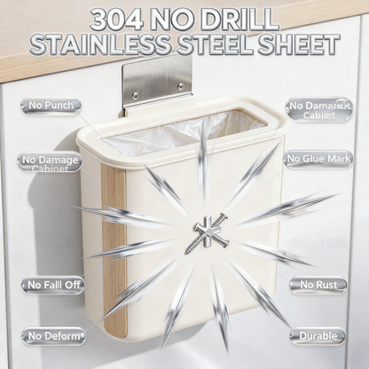 🗑️ A Cleaner Kitchen Starts Here — Wall Mounted Hanging Trash Can Designed for Smarter Space Saving