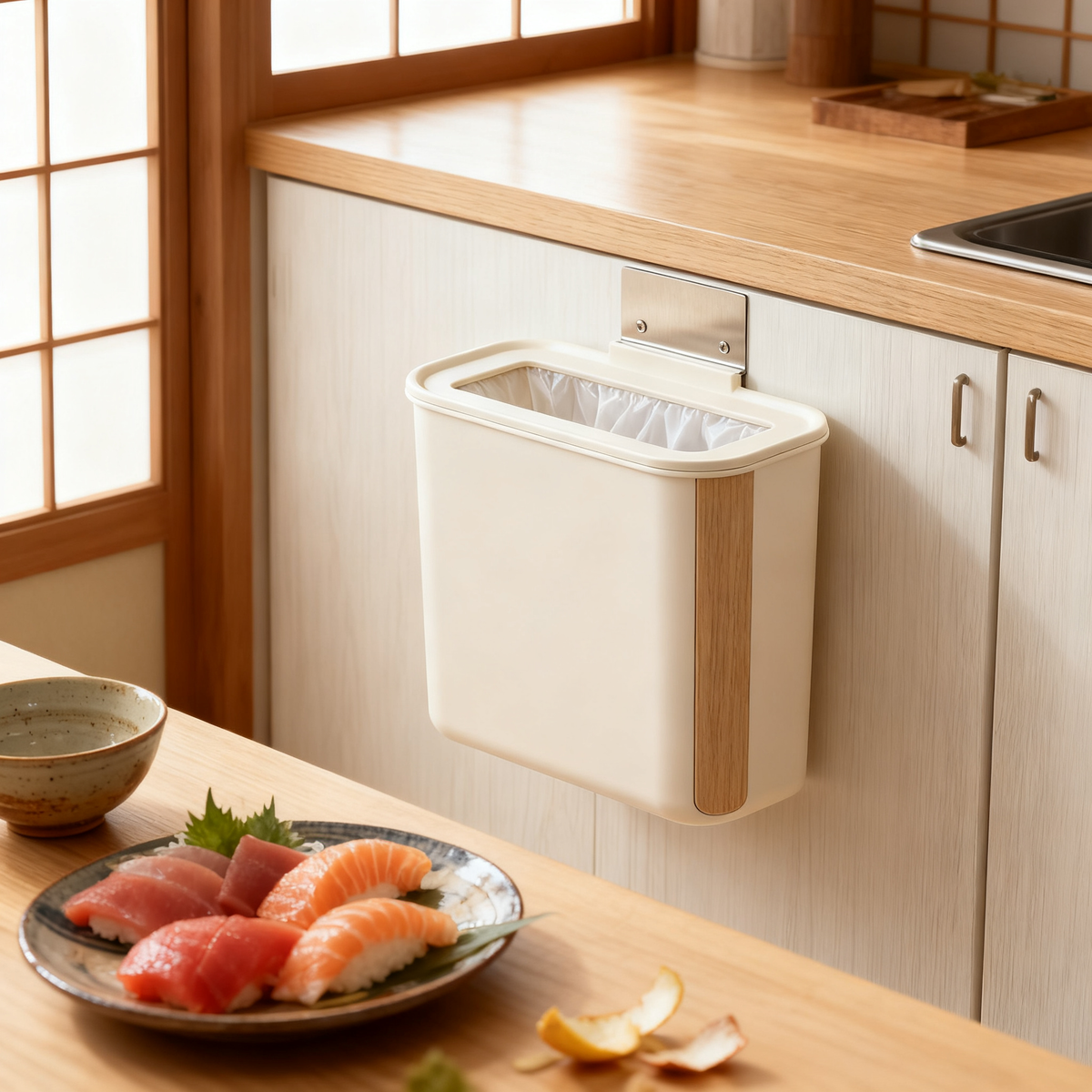 🗑️ A Cleaner Kitchen Starts Here — Wall Mounted Hanging Trash Can Designed for Smarter Space Saving