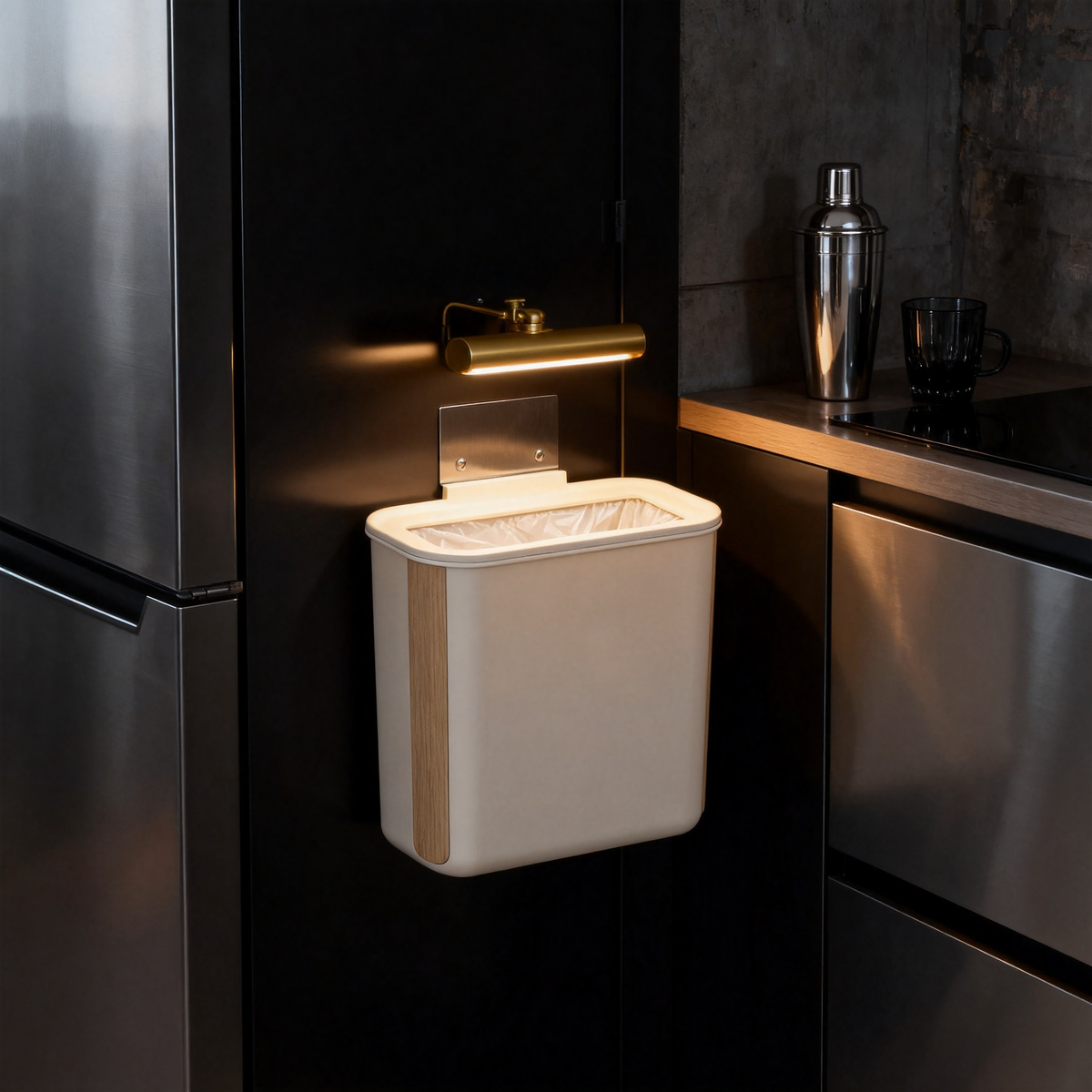 🗑️ A Cleaner Kitchen Starts Here — Wall Mounted Hanging Trash Can Designed for Smarter Space Saving