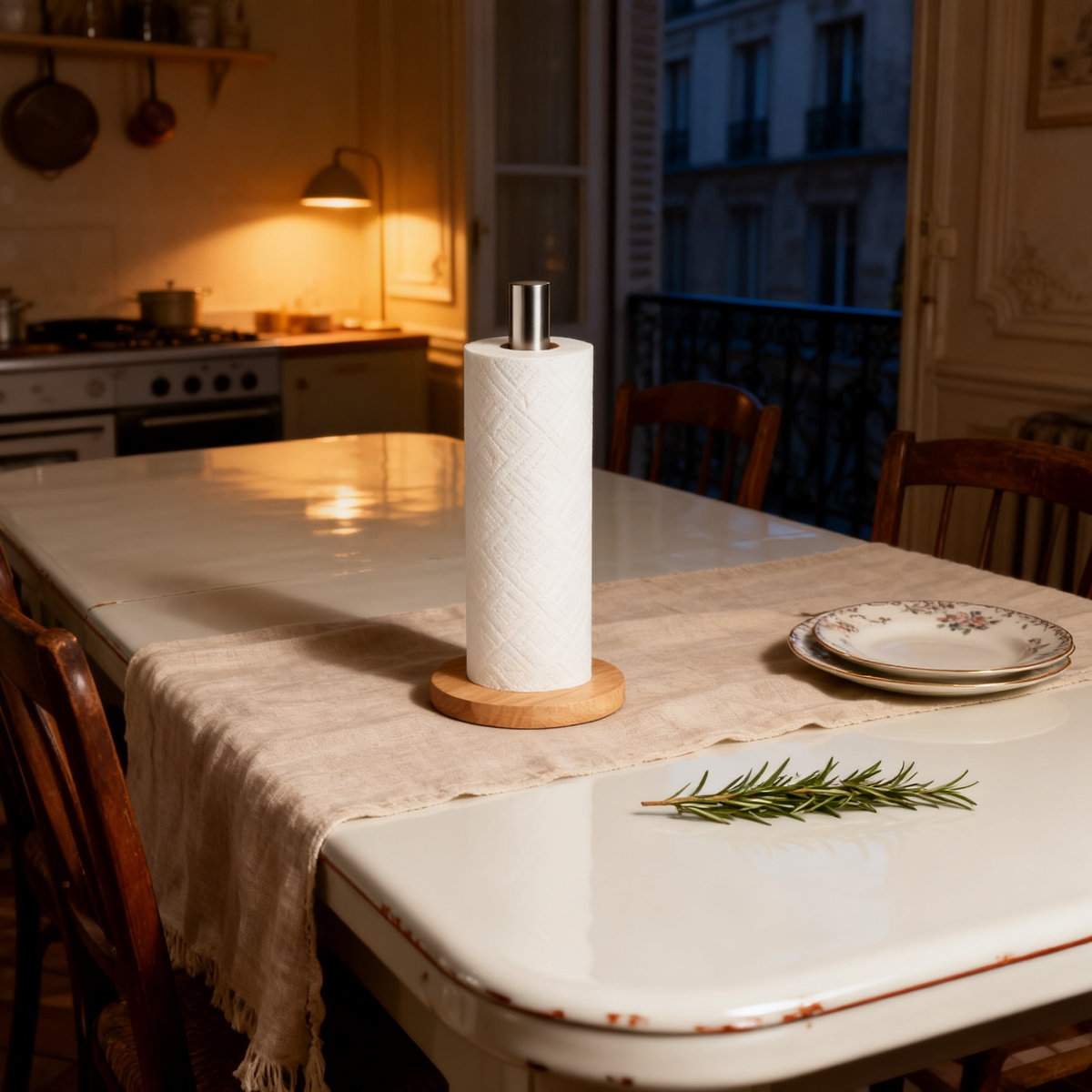 🌿 Minimalist Wooden Paper Towel Holder — A Beautiful Balance of Nature, Function & Modern Kitchen Design