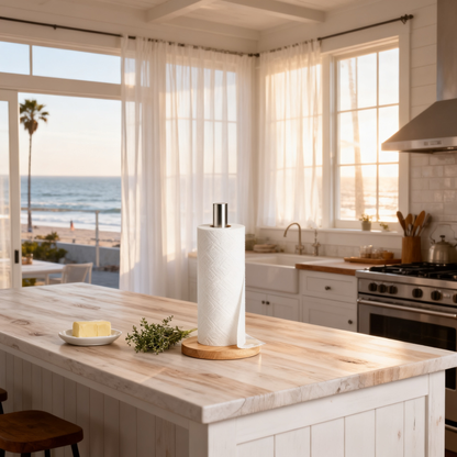 🌿 Minimalist Wooden Paper Towel Holder — A Beautiful Balance of Nature, Function & Modern Kitchen Design