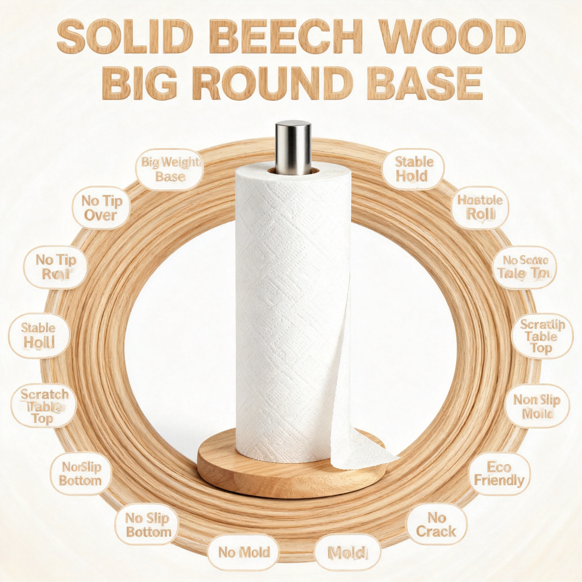 🌿 Minimalist Wooden Paper Towel Holder — A Beautiful Balance of Nature, Function & Modern Kitchen Design