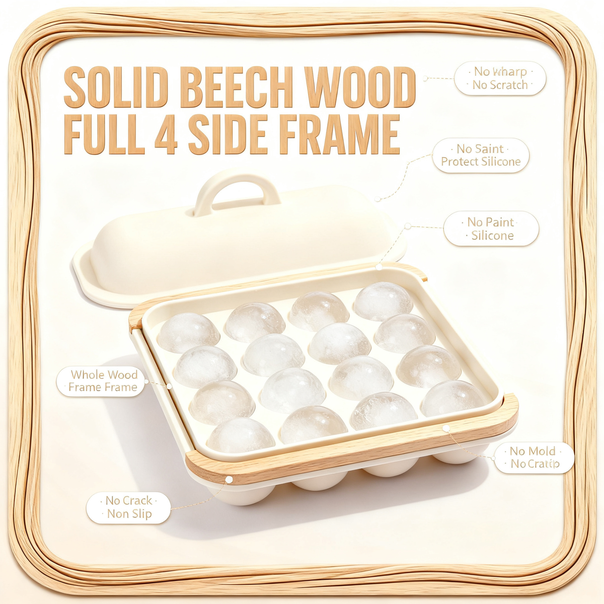 🧊 Ice Cube Storage Box — Keep Your Freezer Organized and Your Drinks Ready Anytime