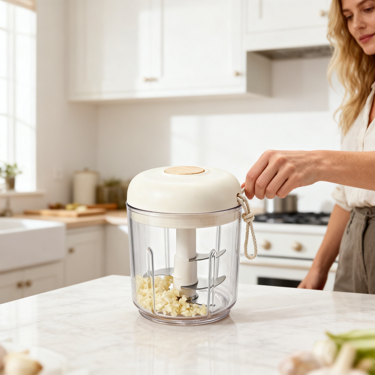 🌿🥗Chop Fresh Ingredients In Seconds — A Powerful Manual Food Chopper Designed For Effortless Everyday Cooking
