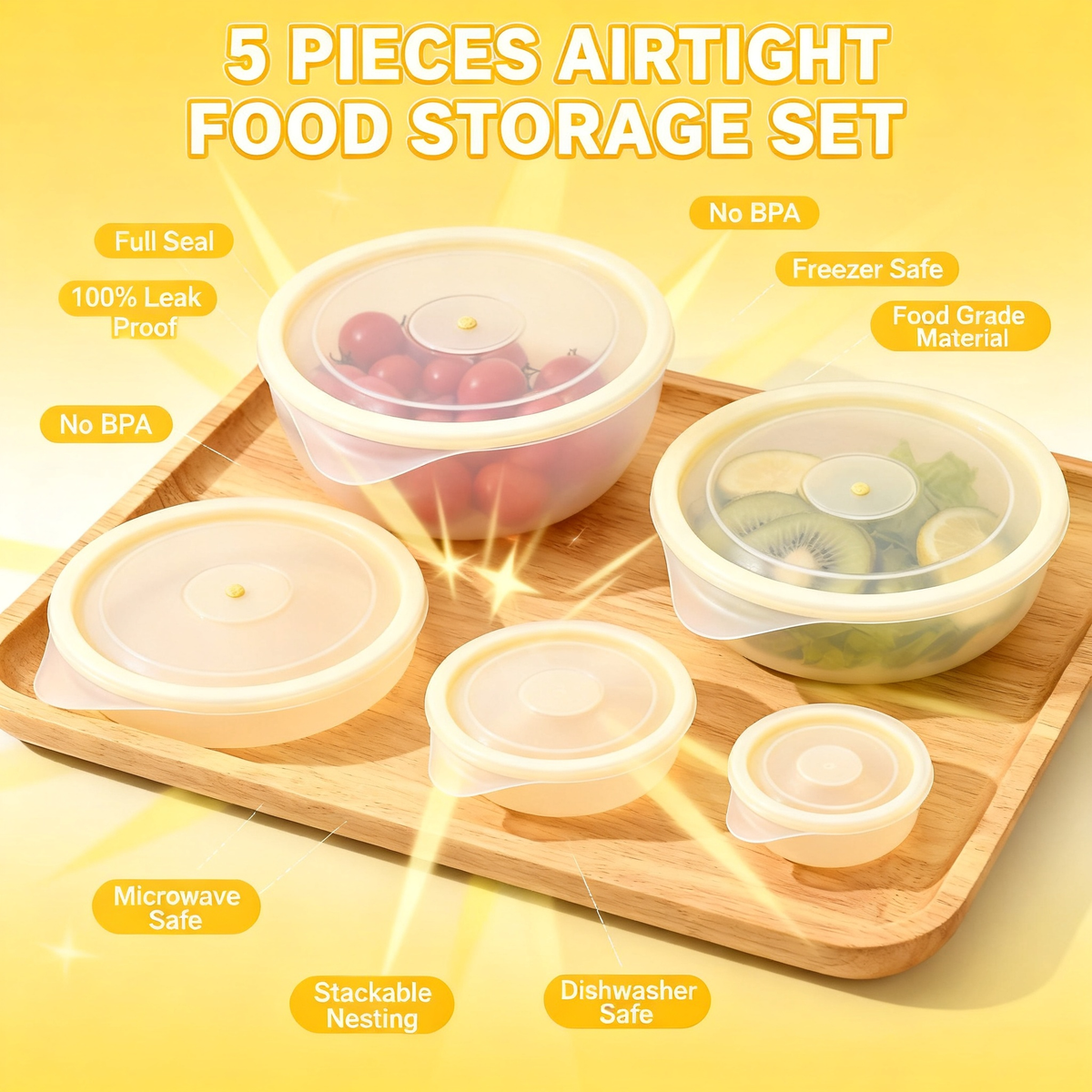 🤍 Keep Your Food Fresher For Longer With A Beautifully Designed Airtight Storage Container