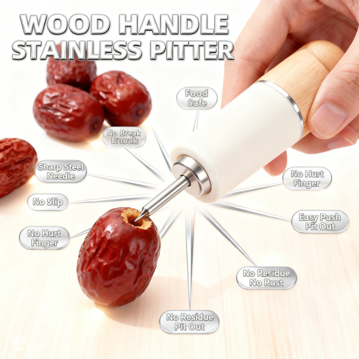 🍒 Enjoy Fresh Fruit More Easily With A Smart Cherry & Date Pitter Designed For Cleaner Preparation