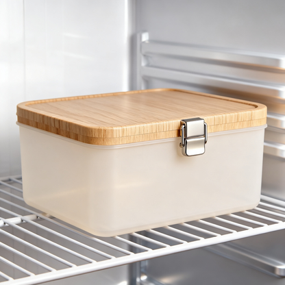 🤎 Add Natural Beauty To Your Kitchen With A Bamboo Lid Storage Box Designed For Elegant Organization
