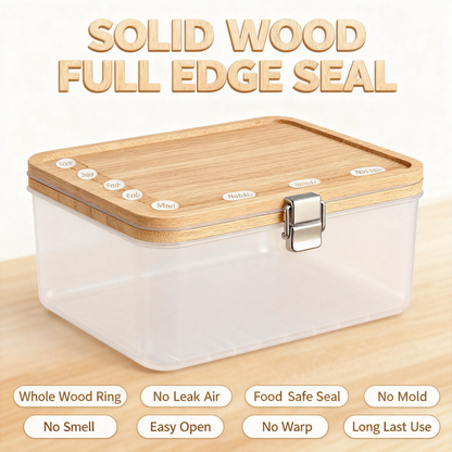 🤎 Add Natural Beauty To Your Kitchen With A Bamboo Lid Storage Box Designed For Elegant Organization